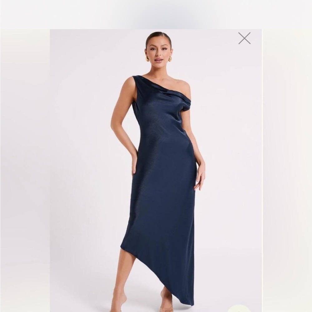 Meshki Midnight Blue One-Shoulder Dress